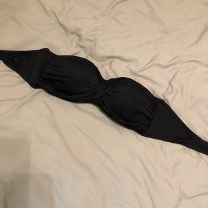 Black Strapless Bikini Top